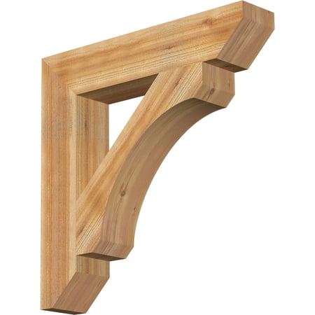 Ekena Millwork 6"W x 32"D x 32"H Legacy Slat Rough Sawn Bracket, Western Red Cedar