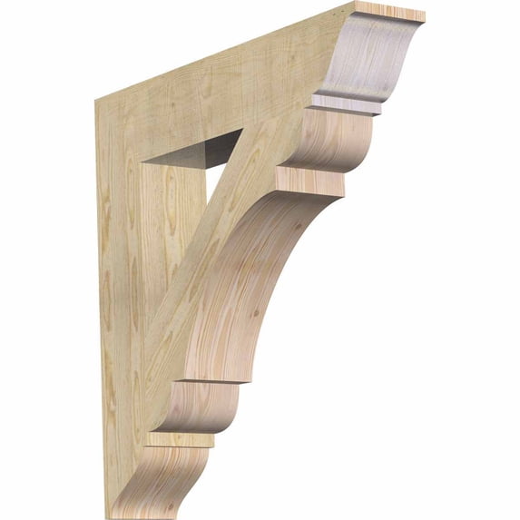 Ekena Millwork 6"W x 32"D x 32"H Olympic Traditional Rough Sawn Bracket, Douglas Fir