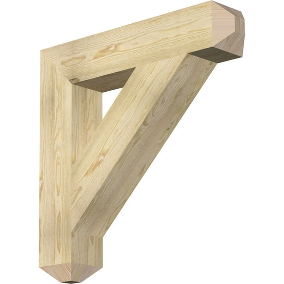 Ekena Millwork 6"W x 32"D x 32"H Traditional Craftsman Rough Sawn Bracket, Douglas Fir
