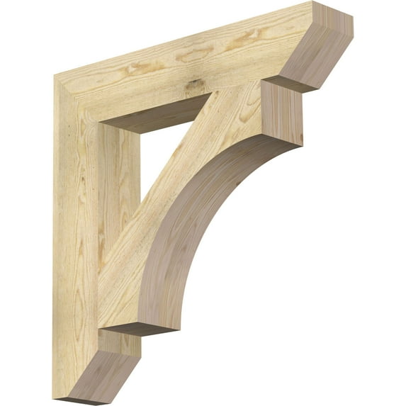 Ekena Millwork 6"W x 32"D x 32"H Westlake Slat Rough Sawn Bracket, Douglas Fir