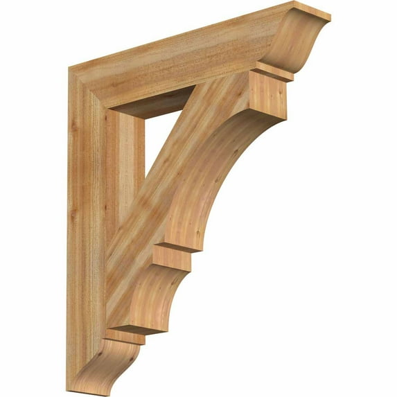 Ekena Millwork 6"W x 32"D x 36"H Balboa Traditional Rough Sawn Bracket, Western Red Cedar