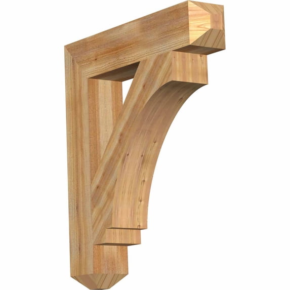 Ekena Millwork 6"W x 32"D x 36"H Imperial Craftsman Rough Sawn Bracket, Western Red Cedar