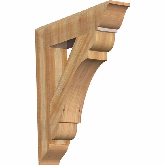 Ekena Millwork 6"W x 32"D x 36"H Olympic Traditional Rough Sawn Bracket, Western Red Cedar
