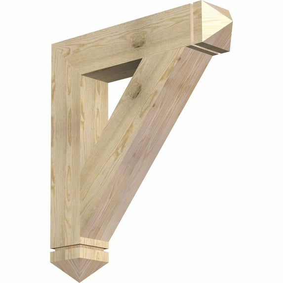 Ekena Millwork 6"W x 32"D x 36"H Traditional Arts & Crafts Rough Sawn Bracket, Douglas Fir