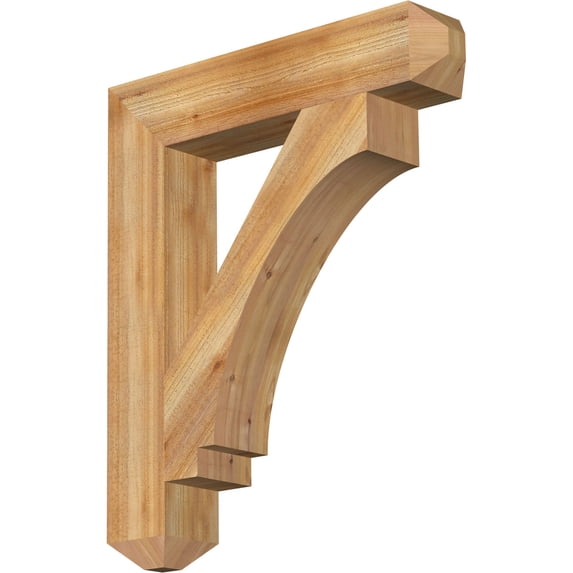 Ekena Millwork 6"W x 32"D x 38"H Imperial Craftsman Rough Sawn Bracket, Western Red Cedar