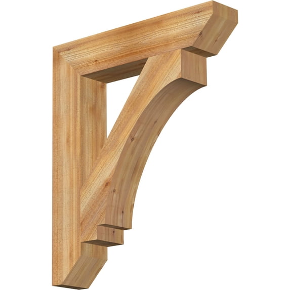 Ekena Millwork 6"W x 32"D x 38"H Imperial Slat Rough Sawn Bracket, Western Red Cedar