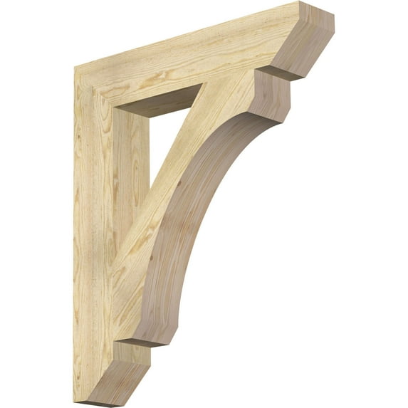 Ekena Millwork 6"W x 32"D x 38"H Legacy Slat Rough Sawn Bracket, Douglas Fir
