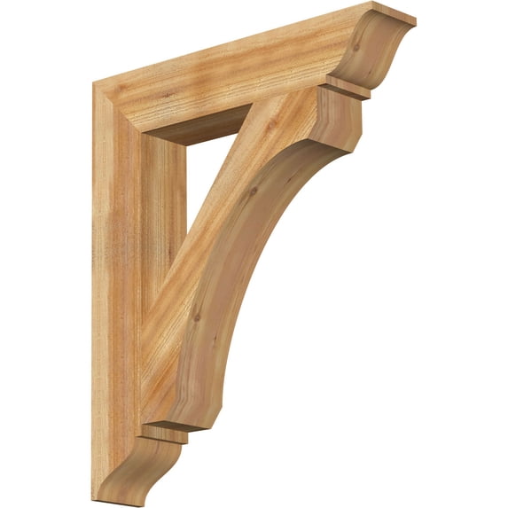 Ekena Millwork 6"W x 32"D x 38"H Legacy Traditional Rough Sawn Bracket, Western Red Cedar