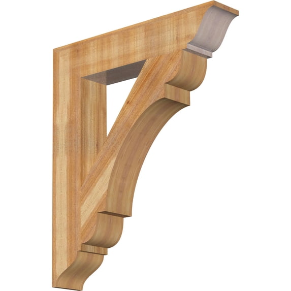 Ekena Millwork 6"W x 32"D x 38"H Olympic Traditional Rough Sawn Bracket, Western Red Cedar