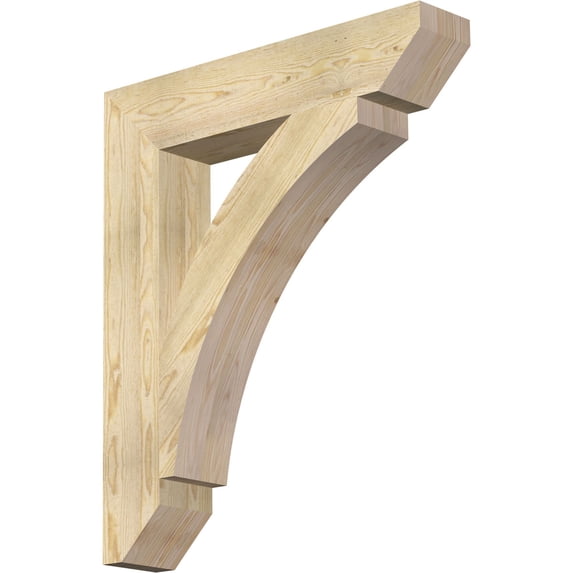 Ekena Millwork 6"W x 32"D x 38"H Thorton Slat Rough Sawn Bracket, Douglas Fir