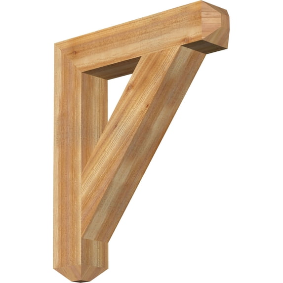 Ekena Millwork 6"W x 32"D x 38"H Traditional Craftsman Rough Sawn Bracket, Western Red Cedar
