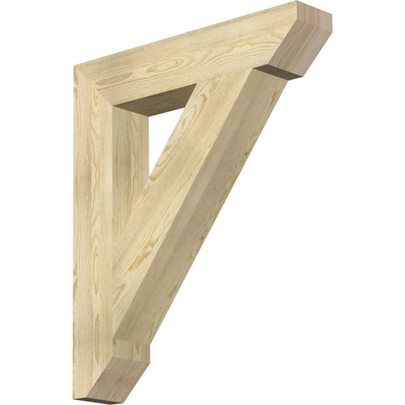 Ekena Millwork 6"W x 32"D x 38"H Traditional Slat Rough Sawn Bracket, Douglas Fir