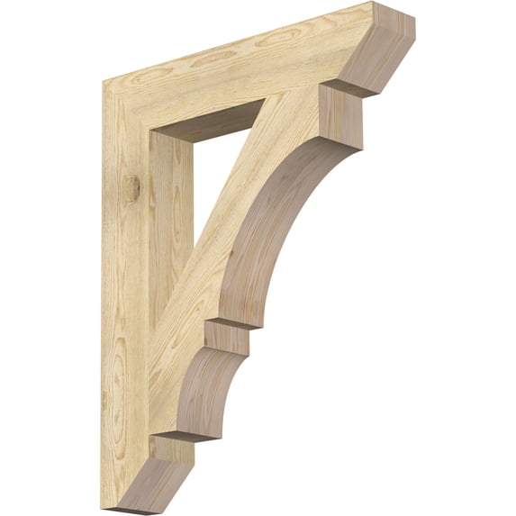 Ekena Millwork 6"W x 32"D x 40"H Balboa Slat Rough Sawn Bracket, Douglas Fir