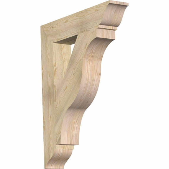 Ekena Millwork 6"W x 32"D x 40"H Funston Traditional Rough Sawn Bracket, Douglas Fir