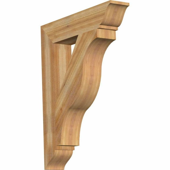 Ekena Millwork 6"W x 32"D x 40"H Funston Traditional Rough Sawn Bracket, Western Red Cedar