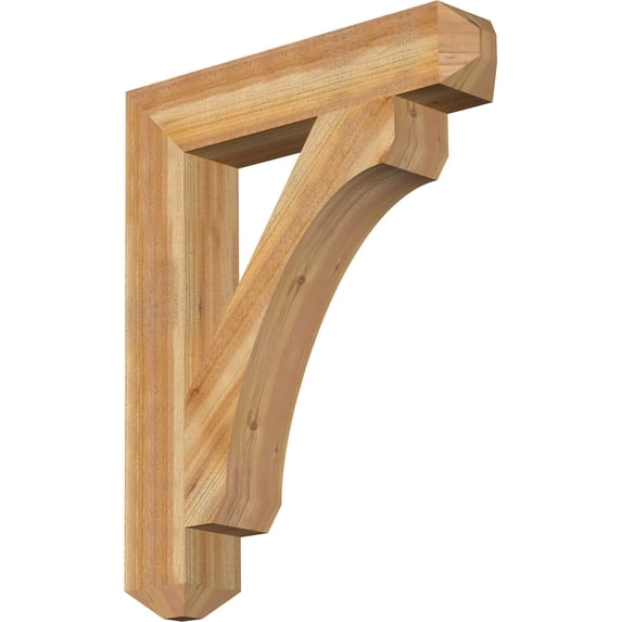 Ekena Millwork 6"W x 32"D x 40"H Legacy Craftsman Rough Sawn Bracket, Western Red Cedar
