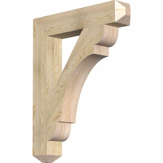 Ekena Millwork 6"W x 32"D x 40"H Olympic Craftsman Rough Sawn Bracket, Douglas Fir