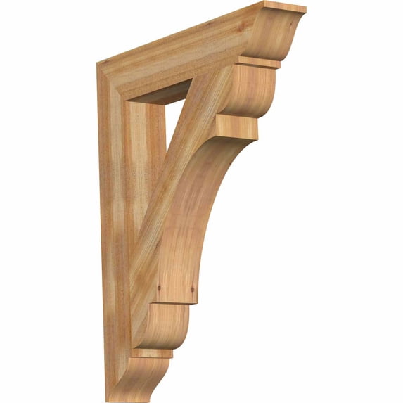 Ekena Millwork 6"W x 32"D x 40"H Olympic Traditional Rough Sawn Bracket, Western Red Cedar