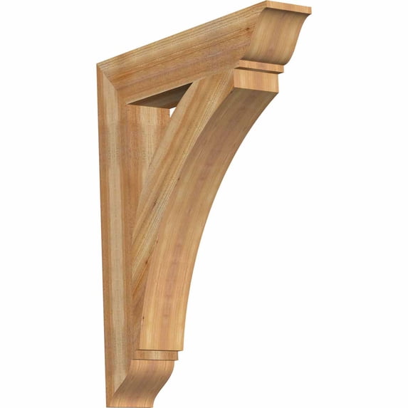 Ekena Millwork 6"W x 32"D x 40"H Thorton Traditional Rough Sawn Bracket, Western Red Cedar