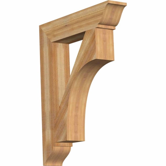 Ekena Millwork 6"W x 32"D x 40"H Westlake Traditional Rough Sawn Bracket, Western Red Cedar