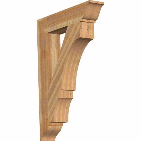 Ekena Millwork 6"W x 32"D x 44"H Balboa Traditional Rough Sawn Bracket, Western Red Cedar