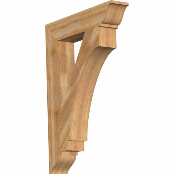 Ekena Millwork 6"W x 32"D x 44"H Imperial Traditional Rough Sawn Bracket, Western Red Cedar