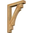 thumbnail image 1 of Ekena Millwork 6"W x 32"D x 44"H Merced Block Rough Sawn Bracket w/ Offset Brace, Western Red Cedar, 1 of 25