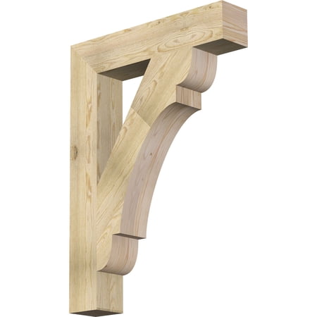 Ekena Millwork 6"W x 32"D x 44"H Olympic Block Rough Sawn Bracket, Douglas Fir