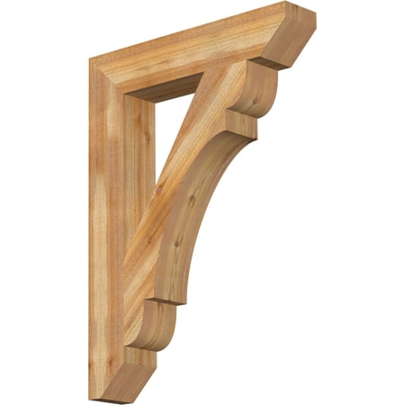 Ekena Millwork 6"W x 32"D x 44"H Olympic Slat Rough Sawn Bracket, Western Red Cedar