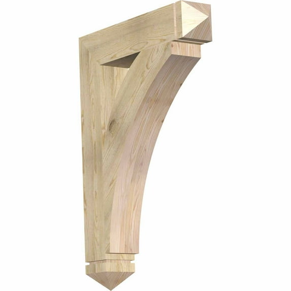 Ekena Millwork 6"W x 32"D x 44"H Thorton Arts & Crafts Rough Sawn Bracket, Douglas Fir