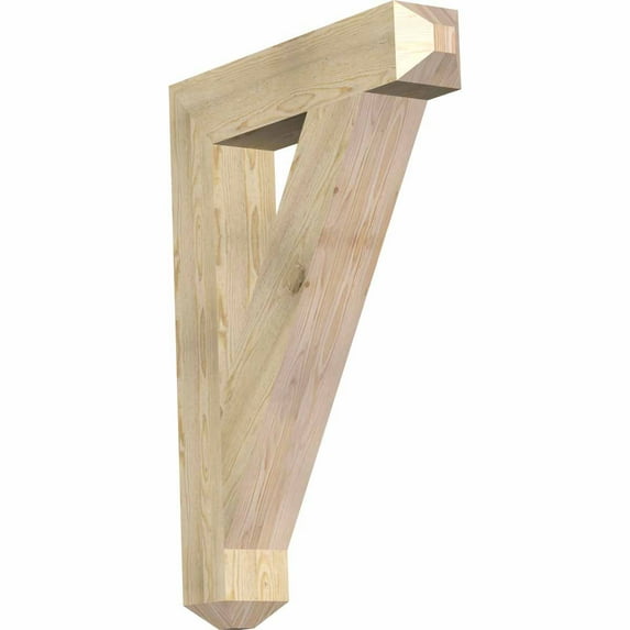 Ekena Millwork 6"W x 32"D x 44"H Traditional Craftsman Rough Sawn Bracket, Douglas Fir