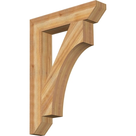 Ekena Millwork 6"W x 32"D x 44"H Westlake Slat Rough Sawn Bracket, Western Red Cedar