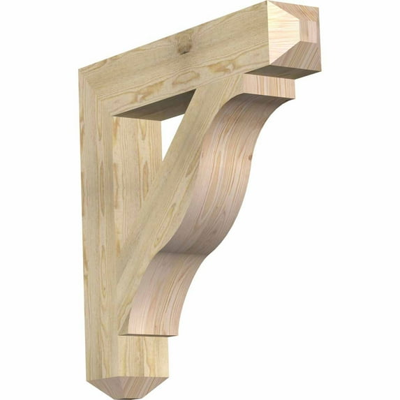 Ekena Millwork 6"W x 34"D x 34"H Funston Craftsman Rough Sawn Bracket, Douglas Fir