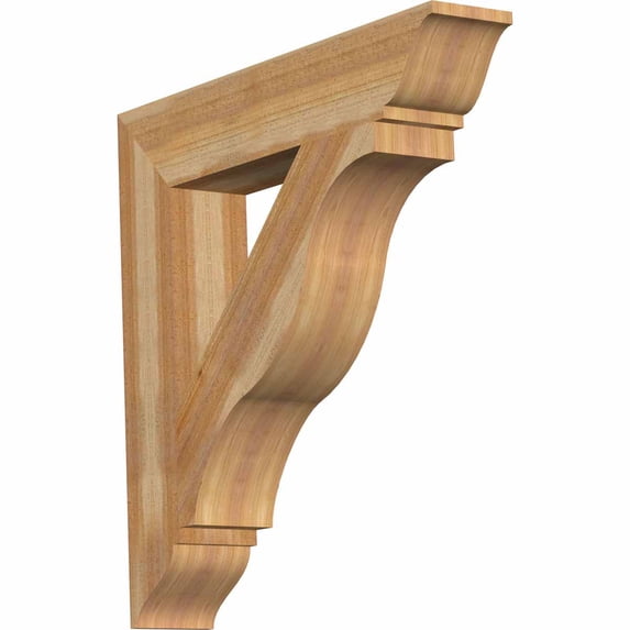 Ekena Millwork 6"W x 34"D x 34"H Funston Traditional Rough Sawn Bracket, Western Red Cedar
