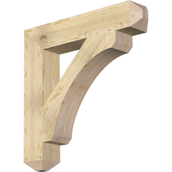 Ekena Millwork 6"W x 34"D x 34"H Legacy Craftsman Rough Sawn Bracket, Douglas Fir