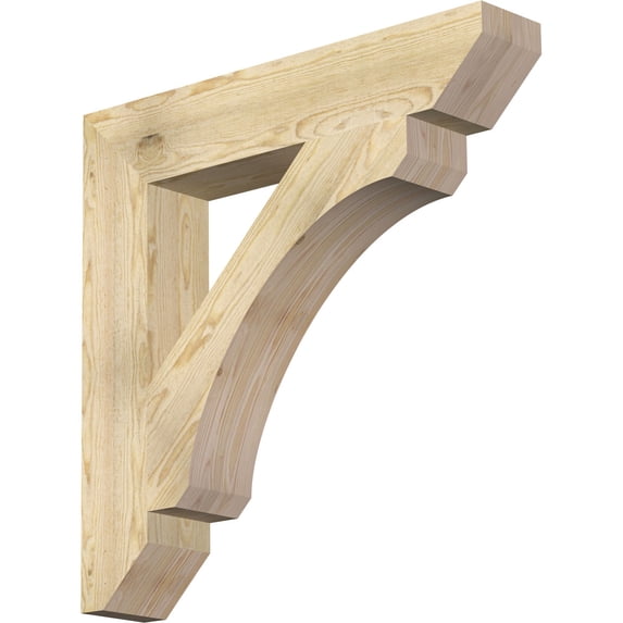 Ekena Millwork 6"W x 34"D x 34"H Legacy Slat Rough Sawn Bracket, Douglas Fir