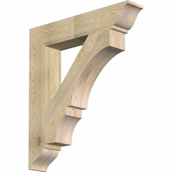 Ekena Millwork 6"W x 34"D x 38"H Balboa Traditional Rough Sawn Bracket, Douglas Fir
