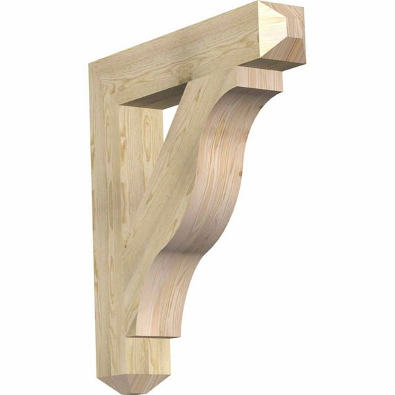 Ekena Millwork 6"W x 34"D x 38"H Funston Craftsman Rough Sawn Bracket, Douglas Fir