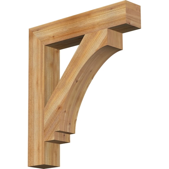 Ekena Millwork 6"W x 34"D x 38"H Imperial Block Rough Sawn Bracket, Western Red Cedar