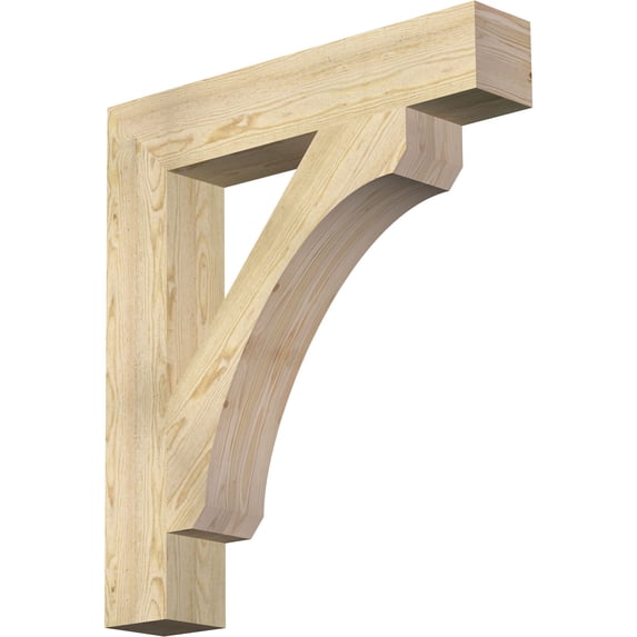 Ekena Millwork 6"W x 34"D x 38"H Legacy Block Rough Sawn Bracket, Douglas Fir