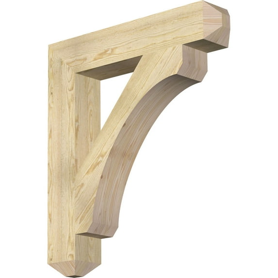 Ekena Millwork 6"W x 34"D x 38"H Legacy Craftsman Rough Sawn Bracket, Douglas Fir