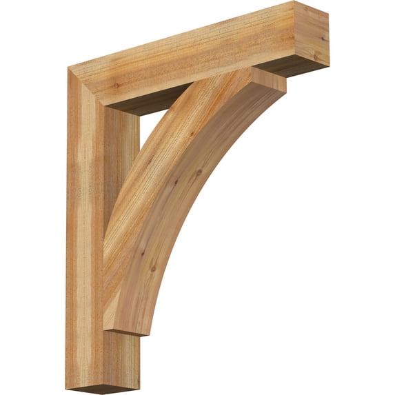 Ekena Millwork 6"W x 34"D x 38"H Thorton Block Rough Sawn Bracket, Western Red Cedar