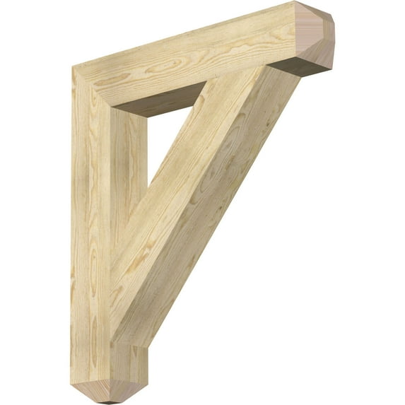Ekena Millwork 6"W x 34"D x 38"H Traditional Craftsman Rough Sawn Bracket, Douglas Fir