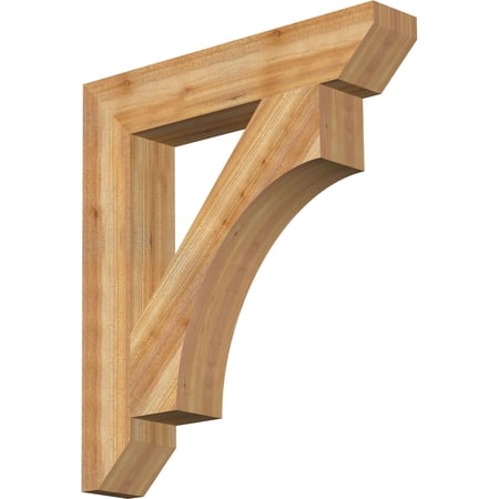 Ekena Millwork 6"W x 34"D x 38"H Westlake Slat Rough Sawn Bracket, Western Red Cedar