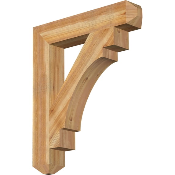 Ekena Millwork 6"W x 34"D x 40"H Merced Craftsman Rough Sawn Bracket, Western Red Cedar
