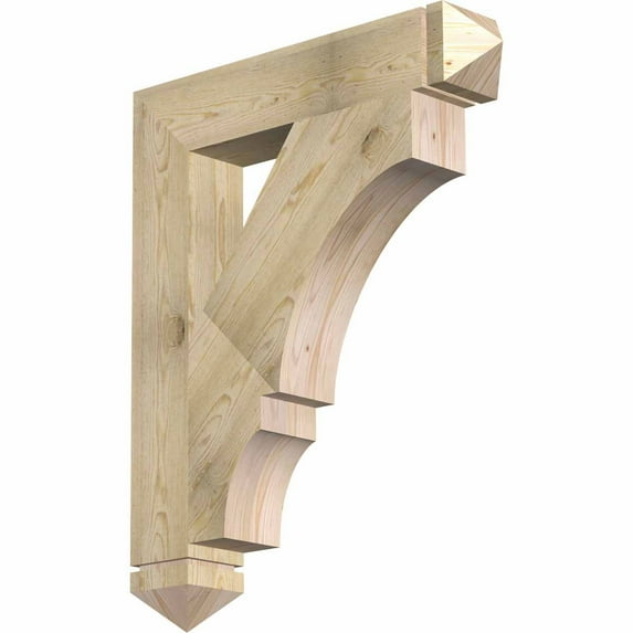Ekena Millwork 6"W x 34"D x 42"H Balboa Arts & Crafts Rough Sawn Bracket, Douglas Fir