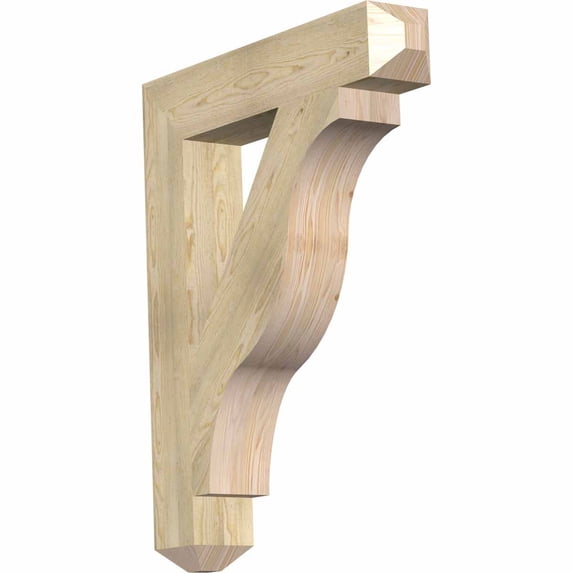 Ekena Millwork 6"W x 34"D x 42"H Funston Craftsman Rough Sawn Bracket, Douglas Fir