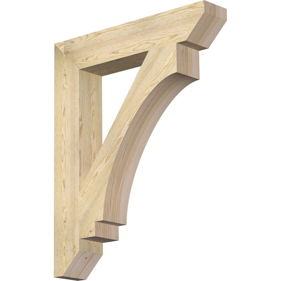 Ekena Millwork 6"W x 34"D x 42"H Imperial Slat Rough Sawn Bracket, Douglas Fir