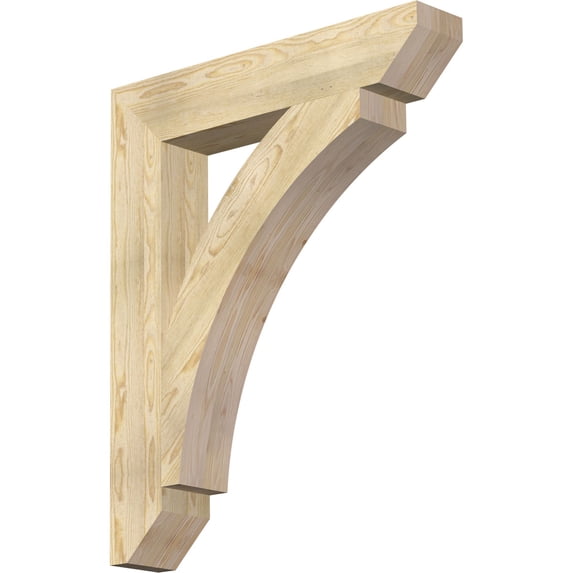Ekena Millwork 6"W x 34"D x 42"H Thorton Slat Rough Sawn Bracket, Douglas Fir