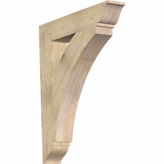 Ekena Millwork 6"W x 34"D x 42"H Thorton Traditional Rough Sawn Bracket, Douglas Fir
